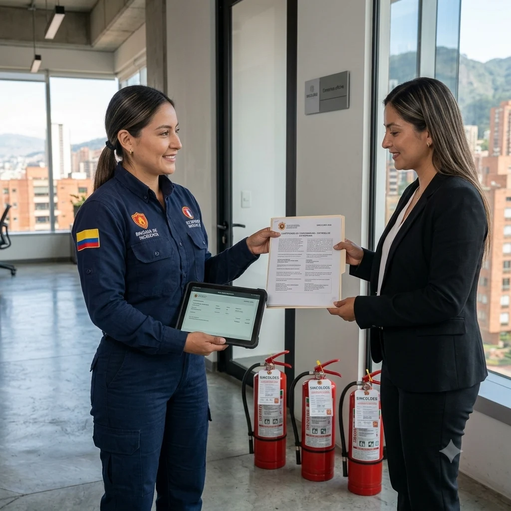 Entrega de certificados oficiales para bomberos
